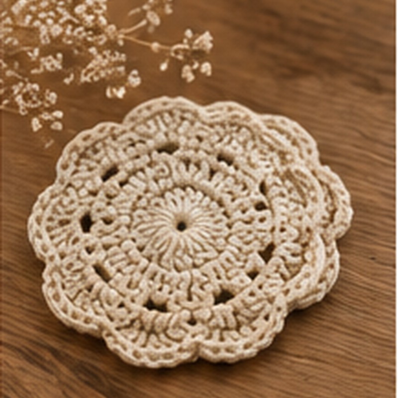 Crocheted handmade coasters